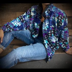 Vintage Lavon 90’s Nylon windbreaker abstract